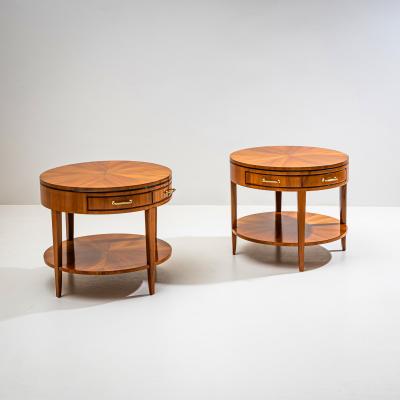 Pair of Side Tables with Hidden Glass Tops Probably Italy Mid 20th Century