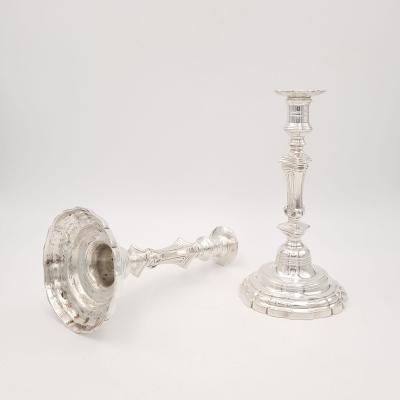 Pair of Silver Candlesticks France 19th century