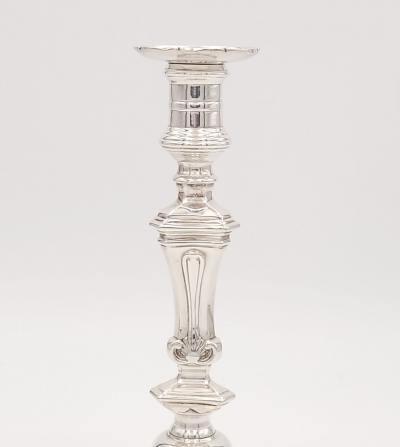 Pair of Silver Candlesticks France 19th century