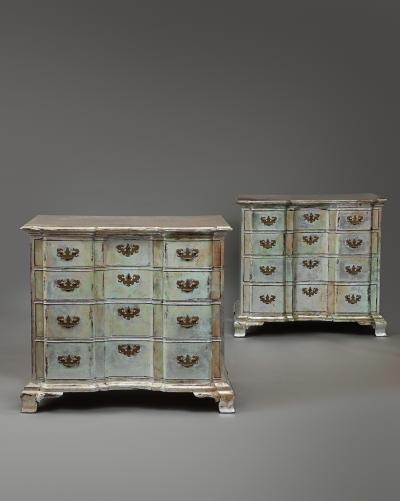 Pair of Silver Leaf Chests