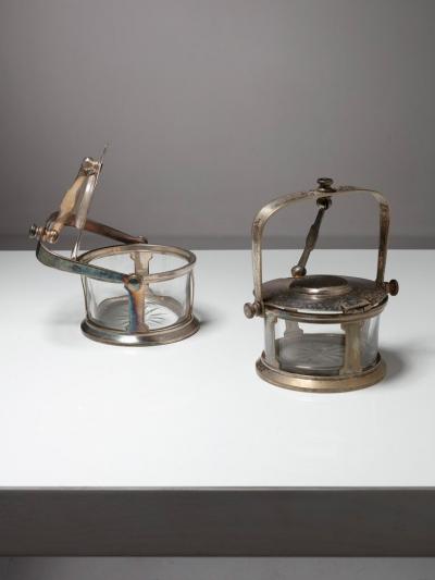 Pair of Silver Plate Cheese Holders by Gio Ponti for Calderoni