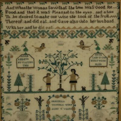 Pair of Sister Samplers 1810 Priscella and H Trokes