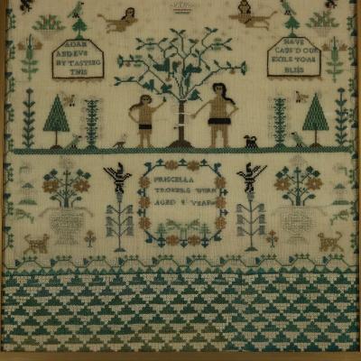 Pair of Sister Samplers 1810 Priscella and H Trokes
