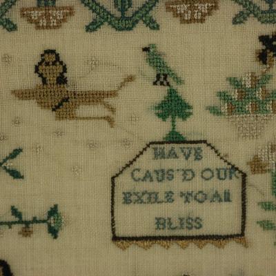 Pair of Sister Samplers 1810 Priscella and H Trokes