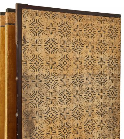 Pair of Six Panel Japanese Screens Early Snow