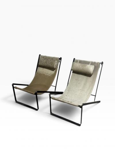 Pair of Sling Chairs by Roman and Williams Guild
