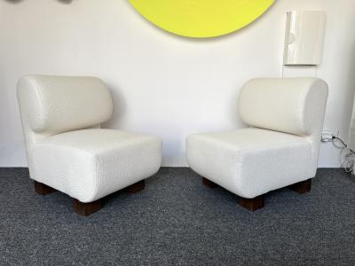 Pair of Slipper Chairs P Italy 1970s