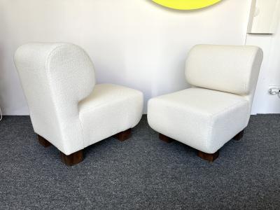 Pair of Slipper Chairs P Italy 1970s