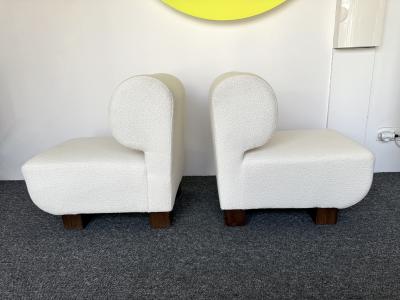 Pair of Slipper Chairs P Italy 1970s