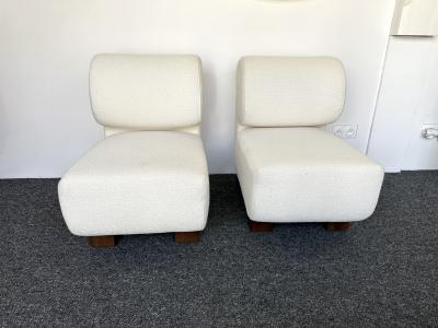 Pair of Slipper Chairs P Italy 1970s