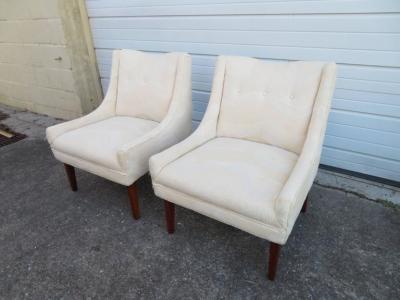 Pair of Slipper Lounge Chairs Mid Century Modern