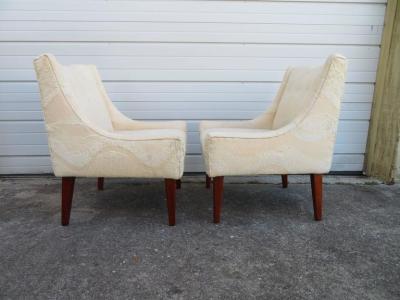 Pair of Slipper Lounge Chairs Mid Century Modern