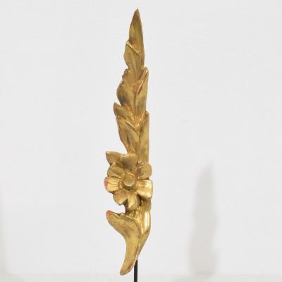 Pair of Small 19th Century Italian Carved Giltwood Baroque Style Ornaments