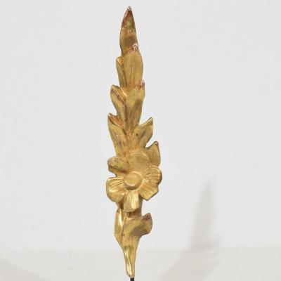 Pair of Small 19th Century Italian Carved Giltwood Baroque Style Ornaments