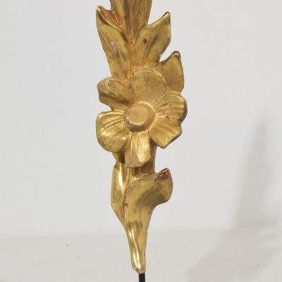 Pair of Small 19th Century Italian Carved Giltwood Baroque Style Ornaments