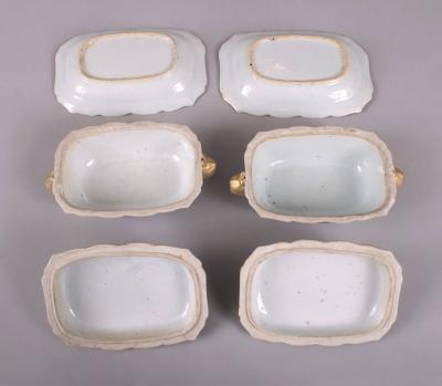 Pair of Small Chinese Export Armorial Sauce Tureens c 1767 1769