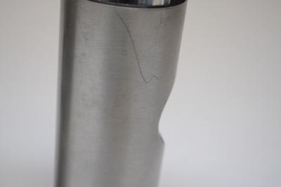 Pair of Small Italian Cylindrical Aluminum Bedside Lamps by Gaetano Missaglia