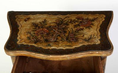 Pair of Small Italian Lacquered Commodes 19 century