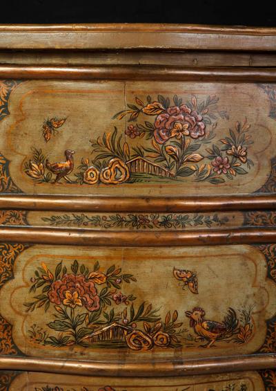 Pair of Small Italian Lacquered Commodes 19 century