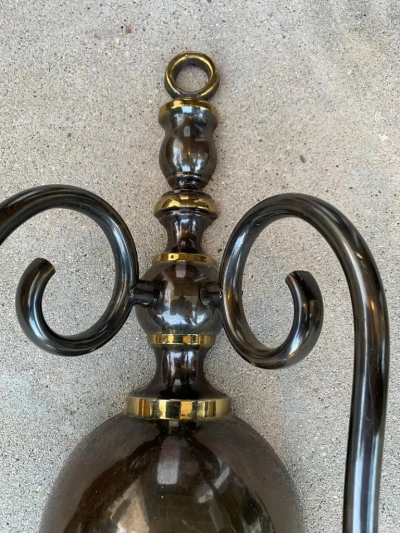 Pair of Solid Brass Sconces by Feldman Lighting circa 1970