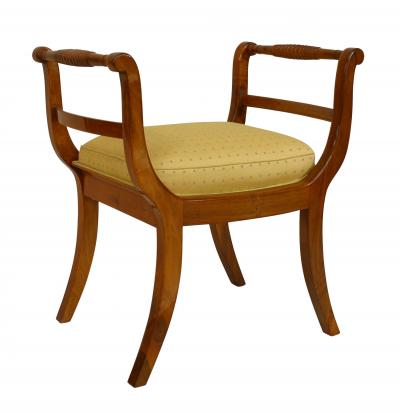 Pair of South German Biedermeier Walnut Benches