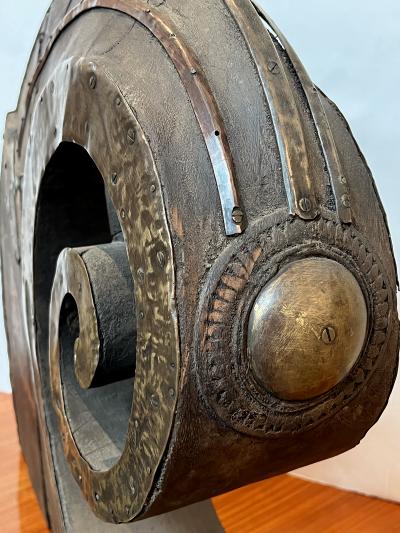 Pair of South Indian Hand Carved Fore and Aft Indian Snake Boat Prows