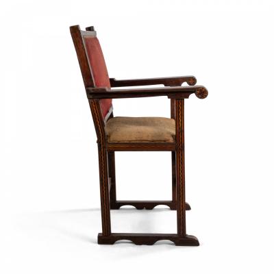 Pair of Spanish Colonial Walnut Arm Chairs