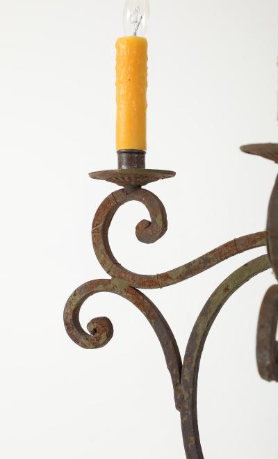 Pair of Spanish Revival Iron Twisted Floor Torchieres 