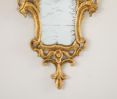 Pair of Spanish Rococo Carved and Gilded Wood Mirrors circa 1760