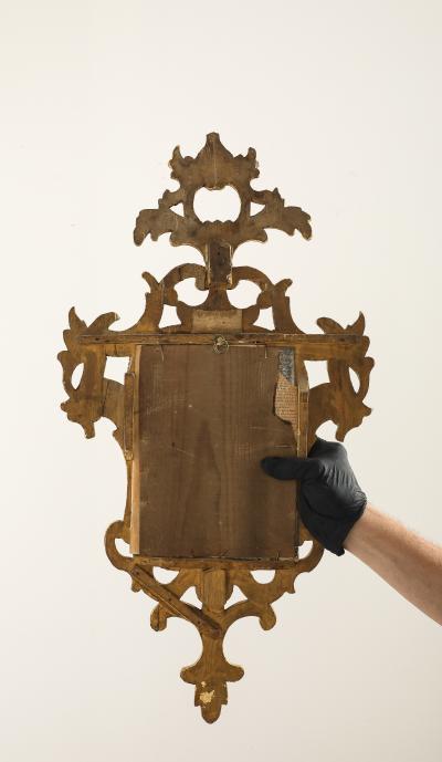 Pair of Spanish Rococo Carved and Gilded Wood Mirrors circa 1760