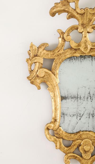 Pair of Spanish Rococo Carved and Gilded Wood Mirrors circa 1760