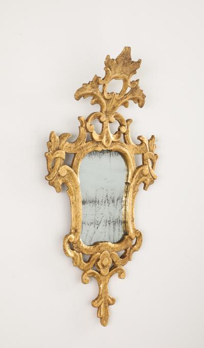 Pair of Spanish Rococo Carved and Gilded Wood Mirrors circa 1760