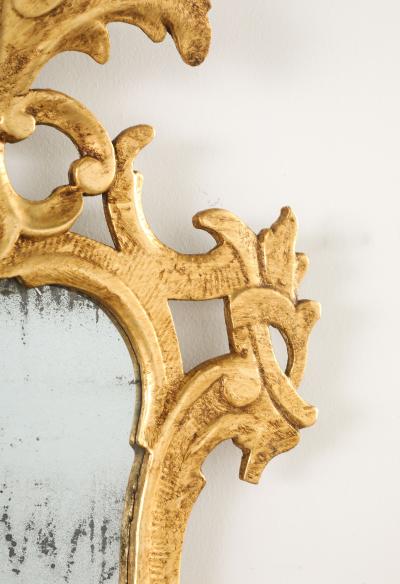 Pair of Spanish Rococo Carved and Gilded Wood Mirrors circa 1760