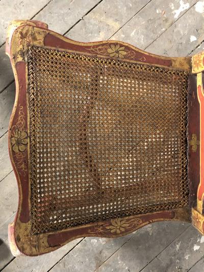 Pair of Spanish early 18th Century Red Lacquer Chairs in the English Taste
