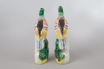 Pair of Staffordshire Exotic Birds