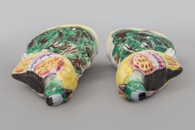 Pair of Staffordshire Exotic Birds
