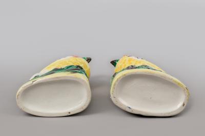 Pair of Staffordshire Exotic Birds