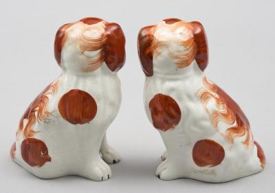 Pair of Staffordshire King Charles Spaniels