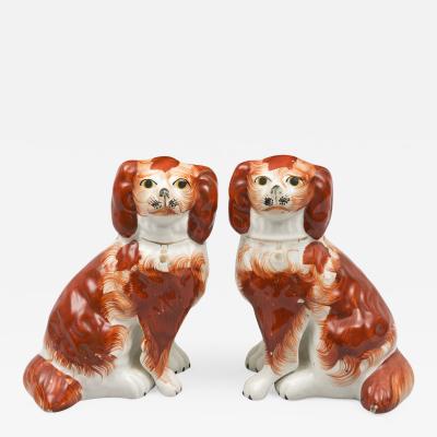 Pair of Staffordshire King Charles Spaniels