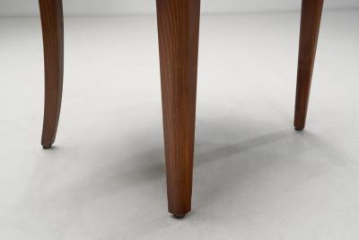 Pair of Stained Oak Armchairs Europe ca 1940s