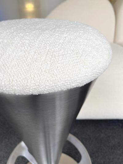 Pair of Stainless Steel Metal Cone Bar Stools Italy 1990s