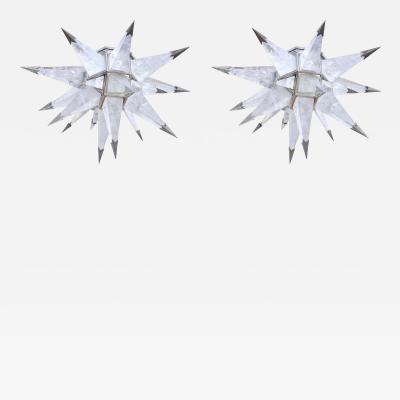 Pair of Star Flush Mounts by Phoenix