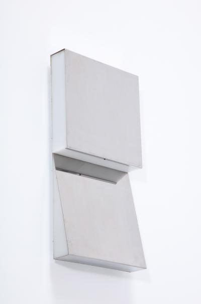 Pair of Steel Wall Lamps France c 1970