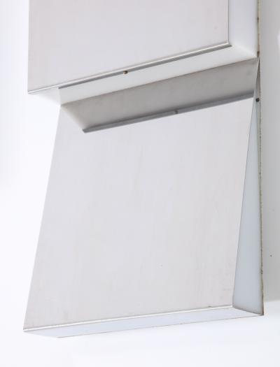 Pair of Steel Wall Lamps France c 1970