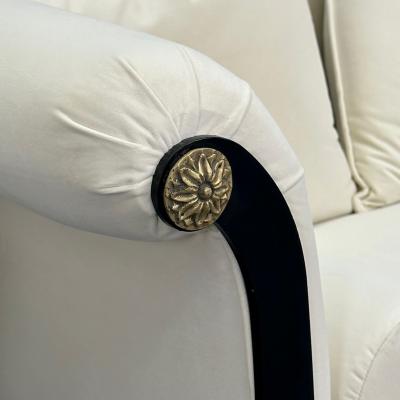 Pair of Steel and Bronze Sofas Settees Hollywood Regency Peter Marino Style