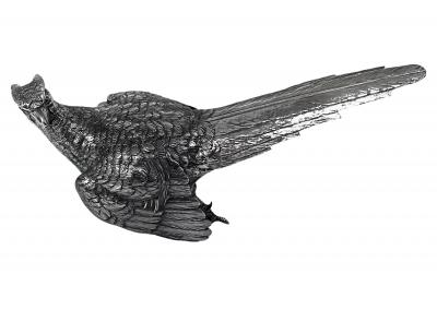 Pair of Sterling Silver table models of Pheasants 1926