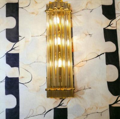 Pair of Striking Contemporary Crystal Prism Wall Sconces
