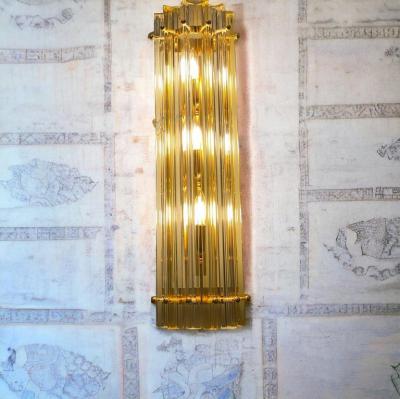 Pair of Striking Contemporary Crystal Prism Wall Sconces