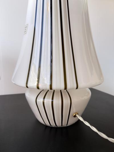 Pair of Stripe Murano Glass Lamps Italy 1970s