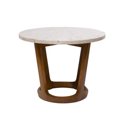 Pair of Stylish Occasional Tables with Fossilized Granite Tops 1950s